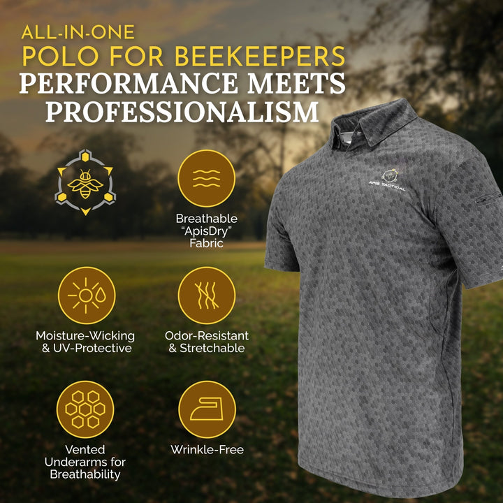 Apis Tactical Mens Polo Shirt Texas Honeybee Ag Exemption Program Fort Worth Ten Box Bees