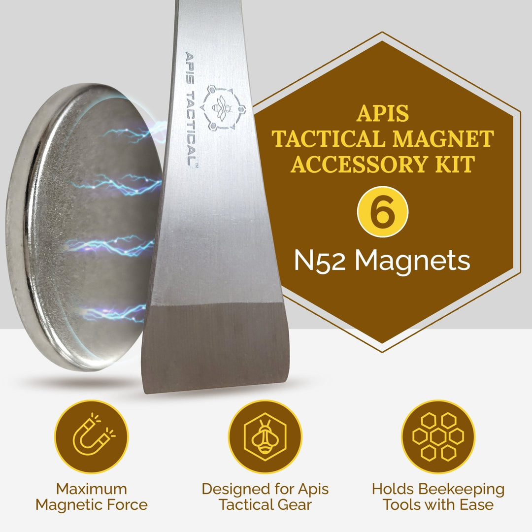 Apis Tactical - Neodymium Magnet Accessory Kit - N52 Small, Circular Magnetic Discs - Strong Magnets 6 Pack Texas Honeybee Ag Exemption Program Fort Worth Ten Box Bees