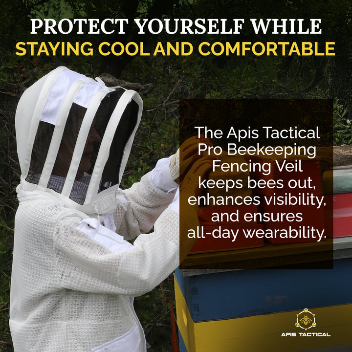 Apis Tactical PRO Beekeeping Fencing Veil Texas Honeybee Ag Exemption Program Fort Worth Ten Box Bees