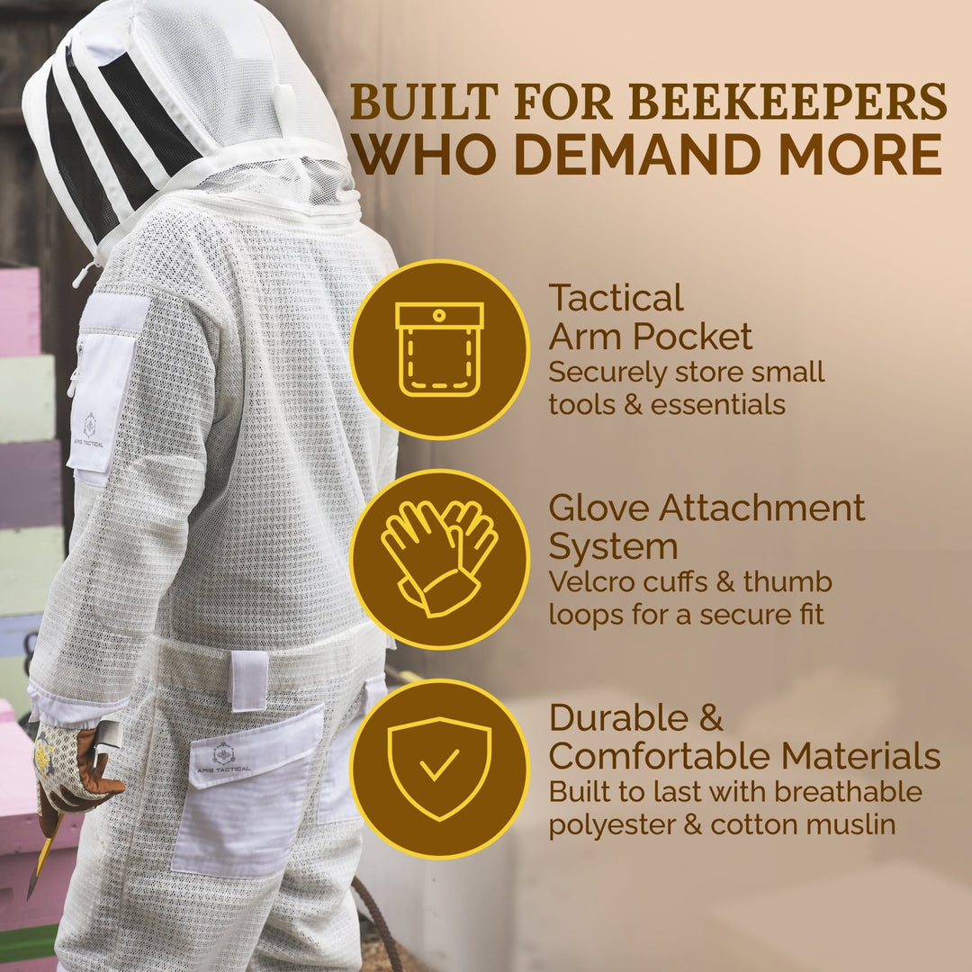 Apis Tactical PRO Full - Length Beekeeping Suit Texas Honeybee Ag Exemption Program Fort Worth Ten Box Bees