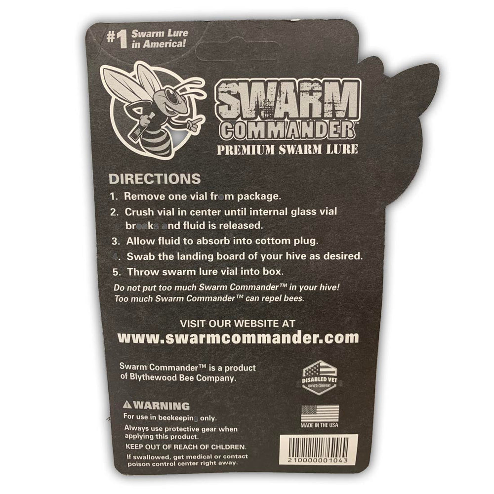 Swarm Commander Premium Swarm Lure - Crush Vials 5 Pack Texas Honeybee Ag Exemption Program Fort Worth Ten Box Bees